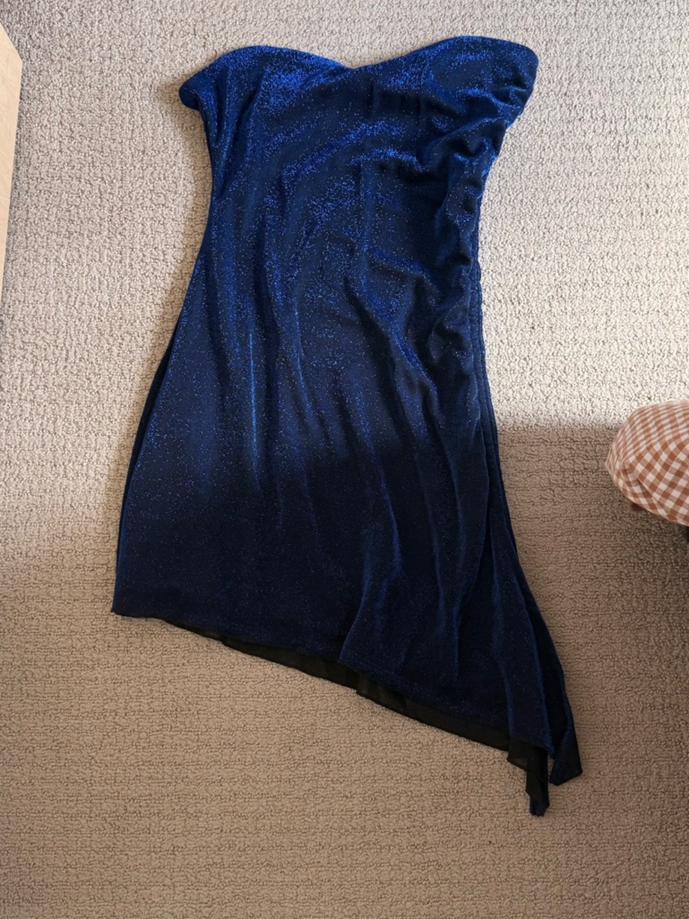 Princess Polly Sparkling Midnight Blue Strapless Dress